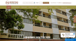 Desktop Screenshot of hotelshreyas.in