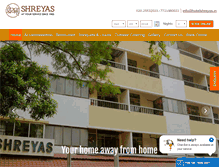 Tablet Screenshot of hotelshreyas.in